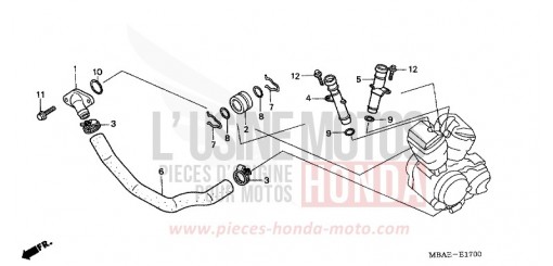 TUYAU D'EAU VT750CY de 2000